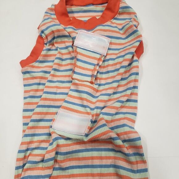 Multi Colored Striped Dog Recovery Onesie XXL - Picture 5 of 6